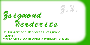 zsigmond werderits business card